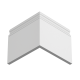 Плинтус белый Ultrawood арт. Base 0005 p (2000 x 219 x 15 мм.)