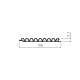 Стеновая панель Ultrawood NEXT арт. WPC 001 BG st (2900 х 106 х 9,3 мм)