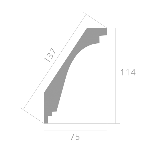 Карниз Ultrawood арт. CR 2335 i (2000 х 114 х 75)
