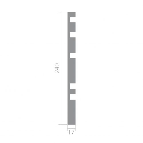 Стеновая панель Ultrawood арт. UW 10 i (2800 х 240 х 17 мм)