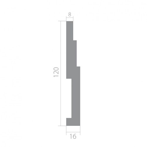 Плинтус Ultrawood арт. Base 1216 i (2000 х 120 х 16 мм)