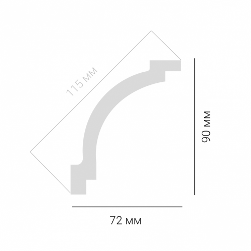 Карниз Ultrawood арт. CR 2340 i (2000 х 72 х 90 мм)