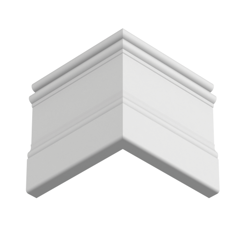 Плинтус белый Ultrawood арт. Base 0002 p (2000 x 133 x 14 мм.)