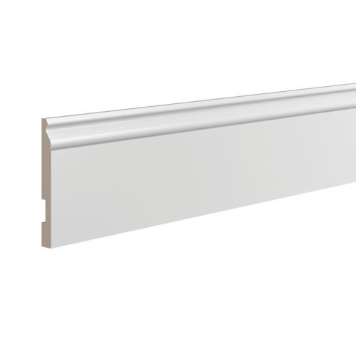 Плинтус белый Ultrawood арт. Base 5763 p (2000 x 133 x 15 мм.)