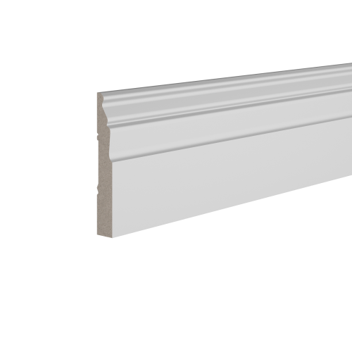 Плинтус белый Ultrawood арт. Base 0022 p (2000 x 80 x 12 мм.)