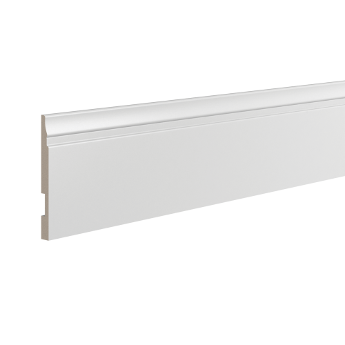 Плинтус белый Ultrawood арт. Base 5214 p (2000 x 133 x 12 мм.)
