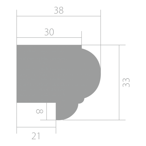 Молдинг Ultrawood арт. Trim 0003 (2440 х 38 х 33)