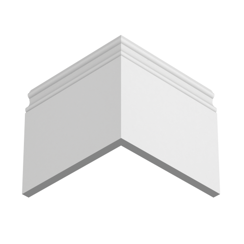 Плинтус белый Ultrawood арт. Base 0005 p (2000 x 219 x 15 мм.)