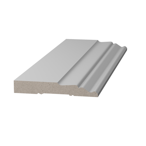 Плинтус белый Ultrawood арт. Base 0022 p (2000 x 80 x 12 мм.)