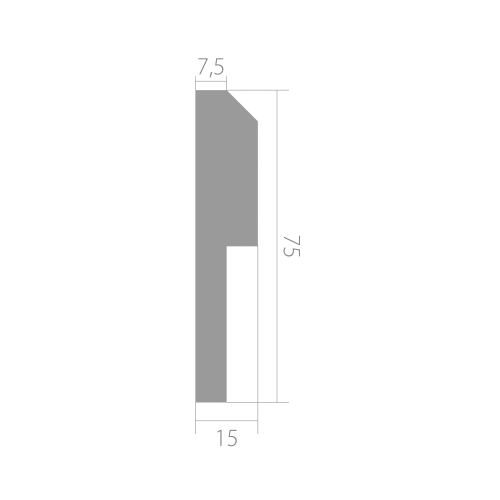 Наличник Ultrawood арт. N 0009 (2440 х 75 х 15)